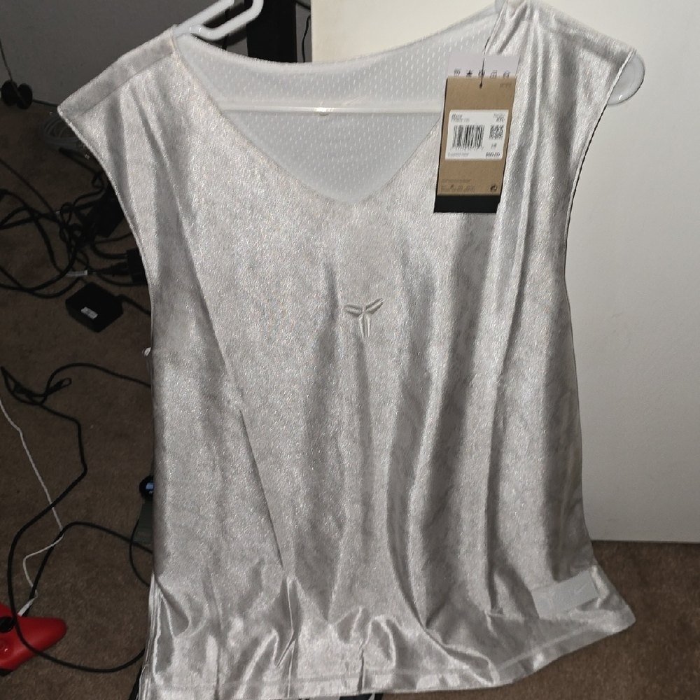 Nike Signature Sports Silver Men's Apparel Mamba Custom jersey Bball Goat R.i.p